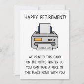 おもしろい退職金 シーズンカード (正面)