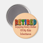 おもしろい退職金 マグネット (正面/裏面)