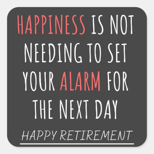 おもしろい退職 スクエアシール (正面)