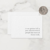 おもしろい退職、人々のジョーク退職した ノートカード (正面/裏面インサイチュ)