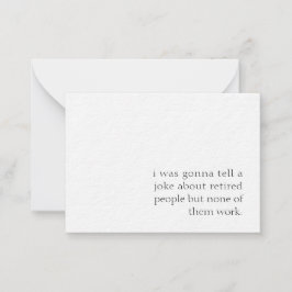 おもしろい退職、人々のジョーク退職した ノートカード