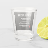 おもしろい退職 – 私は退職した- Happy Retiment ショットグラス (裏面)