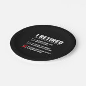 おもしろい退職 – 私は退職した- Happy Retiment ペーパープレート (アングル)