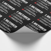 おもしろい退職 – 私は退職した- Happy Retiment ラッピングペーパー (角)