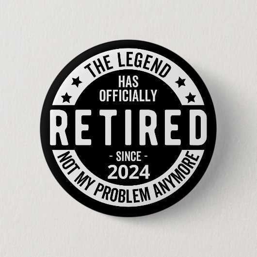 おもしろい退職、退職計画 缶バッジ (正面)