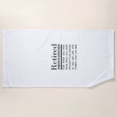 おもしろい退 ビーチタオル (正面)