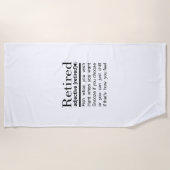 おもしろい退 ビーチタオル (正面)