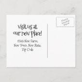 「おもしろい逃げモーてる!」 動くアナウンス牛 ポストカード (裏面)