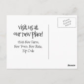 「おもしろい逃げモーてる！」 動くアナウンス牛 ポストカード (裏面)