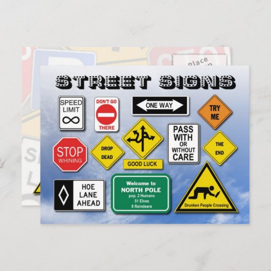 おもしろい通りシンボルや象徴 ポストカード (正面/裏面)