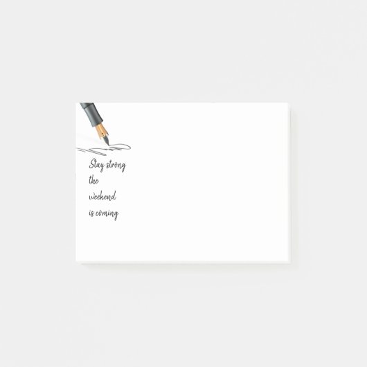 おもしろい週末は強く過来ごす！引用文ミーム ポストイット (正面)