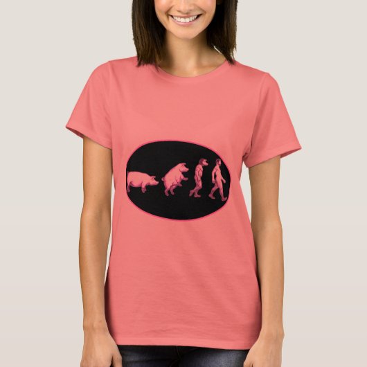 おもしろい進化 Tシャツ (正面)