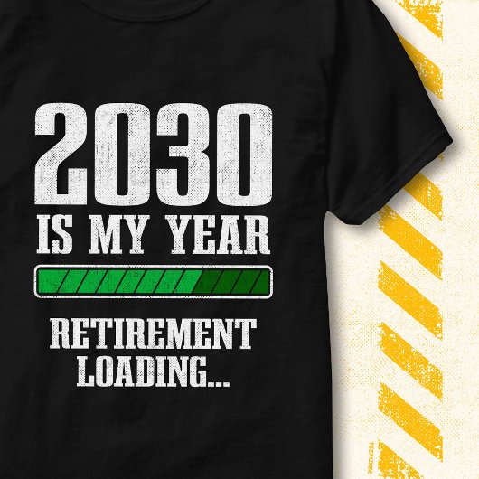 おもしろい進捗バー 引退2030年 引退ロード Tシャツ