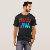 おもしろい遅れてごめんなさいFloor was Lave 2 Tシャツ (正面フル)