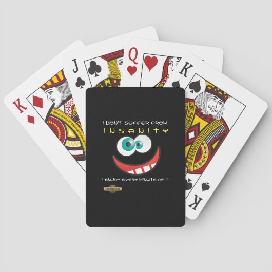 おもしろい遊のカード「精神異常に苦しまない」 トランプ (裏面)