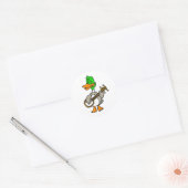 おもしろい遊の番狂 |背景色の選択 ラウンドシール (封筒)
