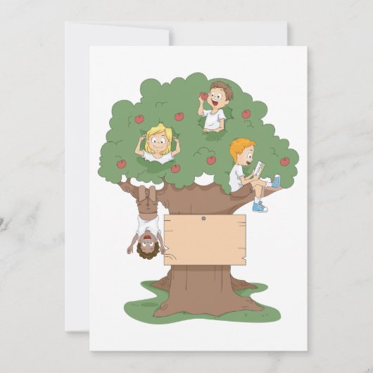 おもしろい遊のApple Tree内 招待状 (正面)