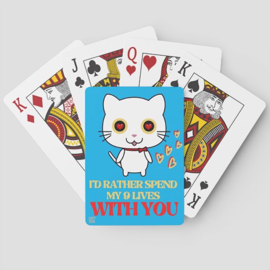 おもしろい遊カード「かわいい猫」 トランプ (裏面)