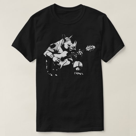 おもしろい遊ギター Tシャツ (デザイン正面)