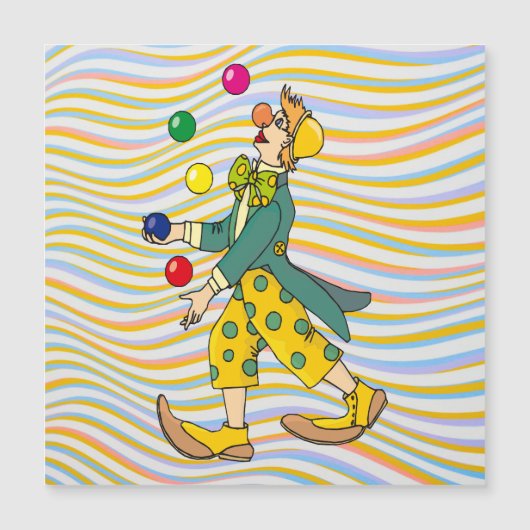 おもしろい遊ピエロのカラフル球 (正面)