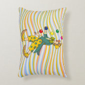 おもしろい遊ピエロのカラフル球 アクセントクッション (正面(垂直))