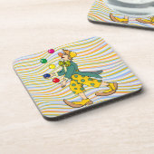 おもしろい遊ピエロのカラフル球 コースター (左側)