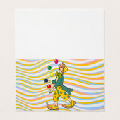 おもしろい遊ピエロのカラフル球 名刺 (外部フラット)