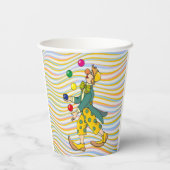 おもしろい遊ピエロのカラフル球 紙コップ (裏面)