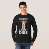 おもしろい運動犬 Tシャツ (正面フル)