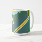 おもしろい道を横切る卵 コーヒーマグカップ (正面右)