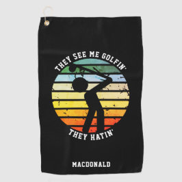 おもしろい達は俺にゴルフィンが来るのを見退職したる ゴルフタオル