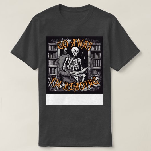 おもしろい遠くに読S Skeleton's 読 Book Tシャツ (デザイン正面)