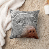 おもしろい選択カラードッグ写真アクセントピロー クッション (ブランケット)