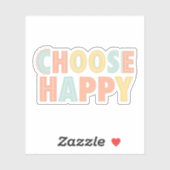 おもしろい選択ハッピーことわざカラフルタイポグラフィ シール (シート)