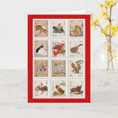 おもしろい選択中国の〔占星術の〕十二宮図サイン誕生日カード カード (黄色い花)