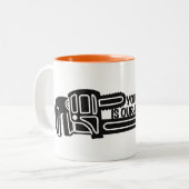 おもしろい配管会社、建築 ツートーンマグカップ (正面左)