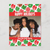 おもしろい醜いクリスマススウェータズキュートカスタムホリデイ ポストカード (正面)