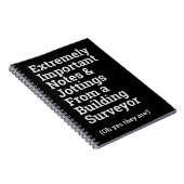 おもしろい重要な建物測量士 ノートブック (右側)