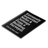 おもしろい重要な建物測量士 ノートブック (左側)