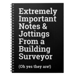 おもしろい重要な建物測量士 ノートブック