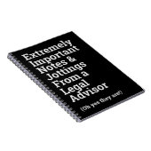 おもしろい重要な法律顧問ノートブック ノートブック (右側)