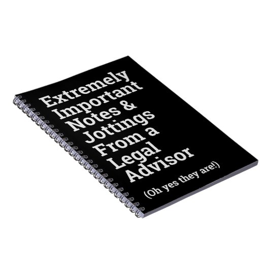 おもしろい重要な法律顧問ノートブック ノートブック (右側)