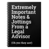 おもしろい重要な法律顧問ノートブック ノートブック (正面)