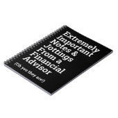 おもしろい重要な財務顧問ノート ノートブック (左側)