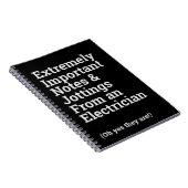 おもしろい重要な電気工事用ノートブック ノートブック (右側)