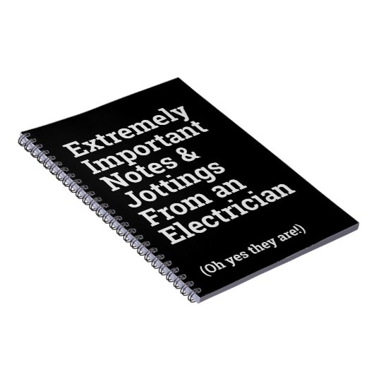 おもしろい重要な電気工事用ノートブック ノートブック (右側)