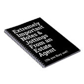 おもしろい重要不動産業者ノートブック ノートブック (右側)