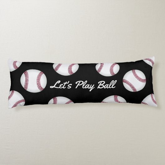 おもしろい野球の名前または文字スポーツのテーマを追加 ボディピロー (裏面)