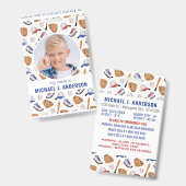 おもしろい野球カスタムスポーツモダンフォトチャイルドID バッジ (Front & Back)