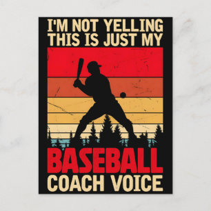 おもしろい野球コーチのユーモアTシャツギフトデザイン シーズンポストカード